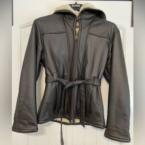 Wilsons Leather Women's Brown Hooded Jacket